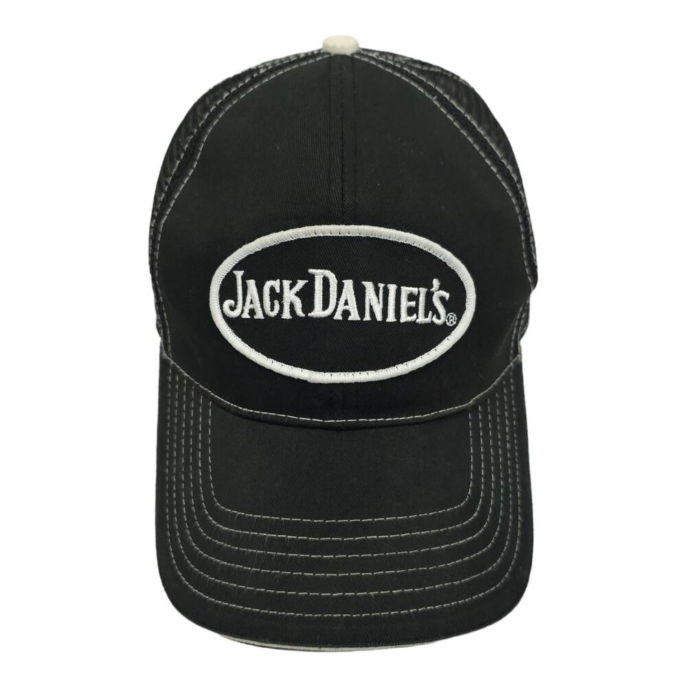 Jack Daniels Logo Embroidered Mesh Snapback Cap Trucker Hat NWOT Mens or women’s